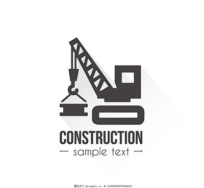創(chuàng)意建筑施工標志矢量素材圖片